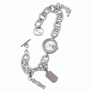 ��GUCCI�����å���YA107508 107L ���㡼���դ���ǥ����������å�(�ۥ磻�ȥ�����ʸ����)