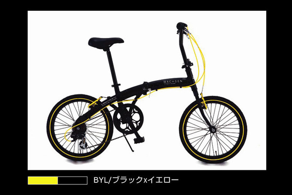 WACHSEN(ヴァクセン) アルミ折りたたみ自転車 BA-100 20インチ ブラック&レッド