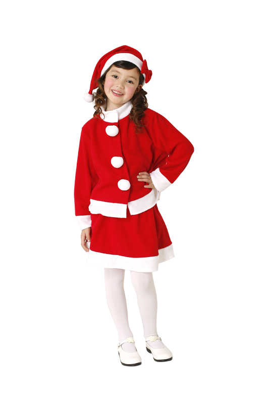 【クリスマスコスプレ 衣装】キッズツーピースサンタ 140 4560320827795 (子供用)