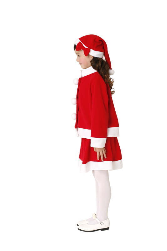 【クリスマスコスプレ 衣装】キッズツーピースサンタ 140 4560320827795 (子供用)