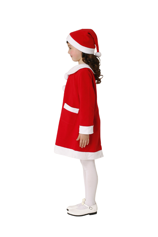 【クリスマスコスプレ 衣装】キッズワンピースサンタ レッド 120 4571142449850 (子供用)