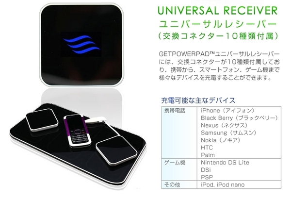 ワイヤレス充電器「GETPOWERPAD3（ゲットパワーパッド3）」 スターターキット　iPhone4/4S専用レシーバーセット（マットブラック） 説明6