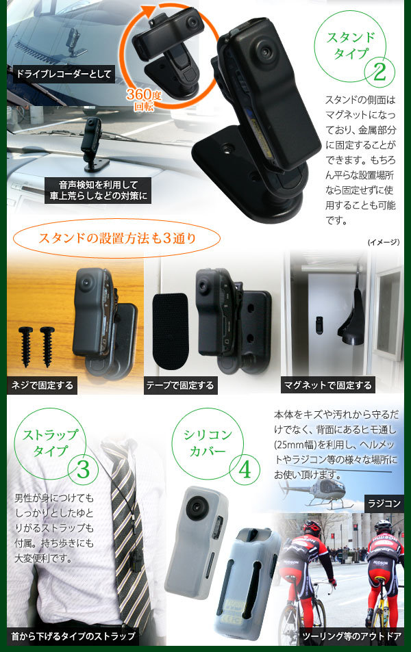 高画質 最小級 SDカードビデオカメラ 【Finger-Camera】 DV-MD80