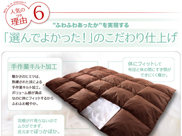 布団8点セット シングル【ベッドタイプ】パウダーブルー 〈3年保証〉新20色羽根布団セット