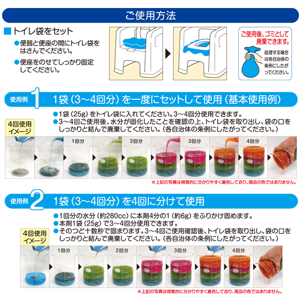 ポータブルトイレ用凝固剤 「除菌セルレット 」 【60袋組】 日本製 (非常用/防災グッズ)
