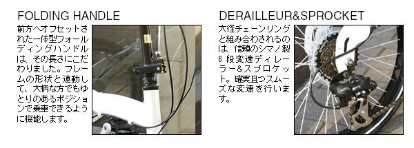 WACHSEN(ヴァクセン) 20インチアルミ折りたたみ自転車6段変速付 Weiβ(ヴァイス) BA-101