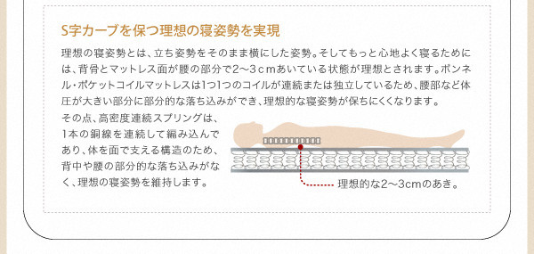 すのこベッド ダブル Haagen ポケットコイルマットレス:レギュラー付き フレームカラー:ウォルナットブラウン マットレスカラー:アイボリー 棚・コンセント付きデザインすのこベッド Haagen ハーゲン