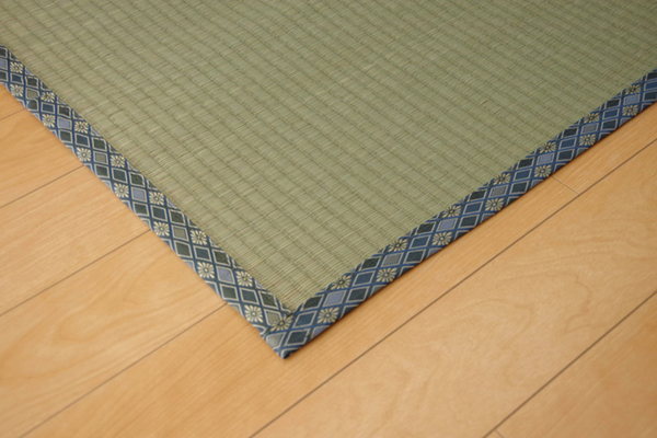 純国産/日本製 糸引織 い草上敷 『柿田川』 三六間3畳(約182×273cm)