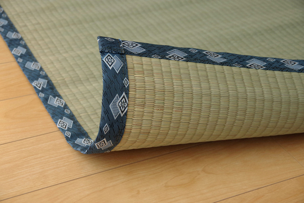 純国産/日本製 双目織 い草上敷 『ほほえみ』 江戸間2畳(約176×176cm)