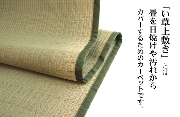 純国産/日本製 双目織 い草上敷 『草津』 本間2畳(約191×191cm)