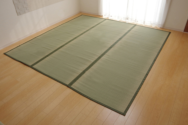 純国産/日本製 双目織 い草上敷 『草津』 本間2畳(約191×191cm)