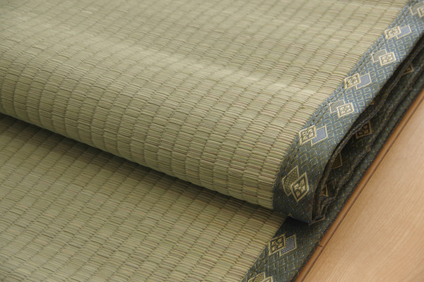 純国産/日本製 双目織 い草上敷 『松』 六一間8畳(約370×370cm)