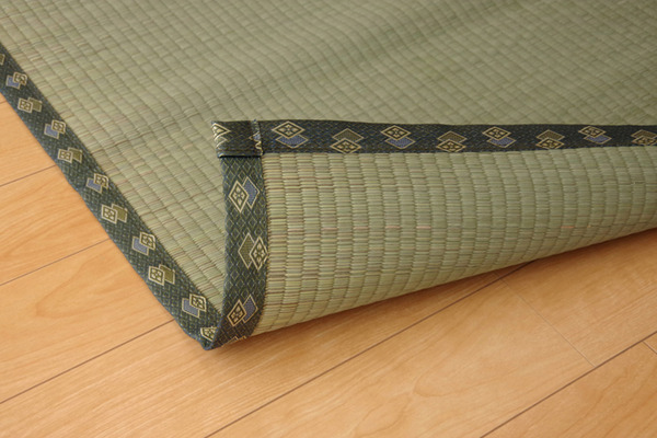純国産/日本製 双目織 い草上敷 『松』 六一間8畳(約370×370cm)