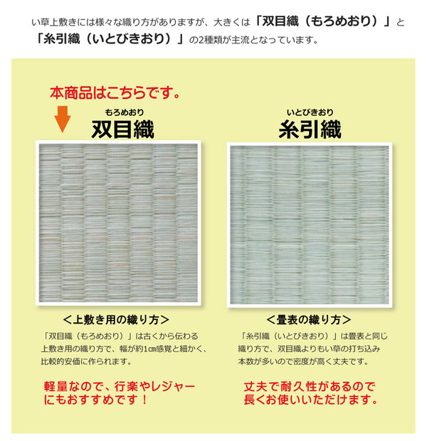 純国産/日本製 双目織 い草上敷 『松』 本間3畳(約191×286cm)