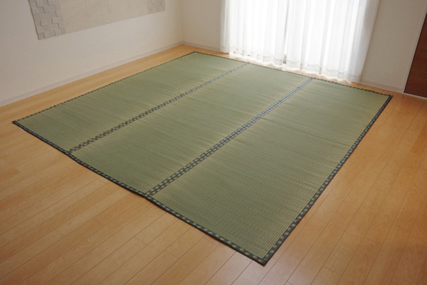純国産/日本製 双目織 い草上敷 『松』 本間3畳(約191×286cm)