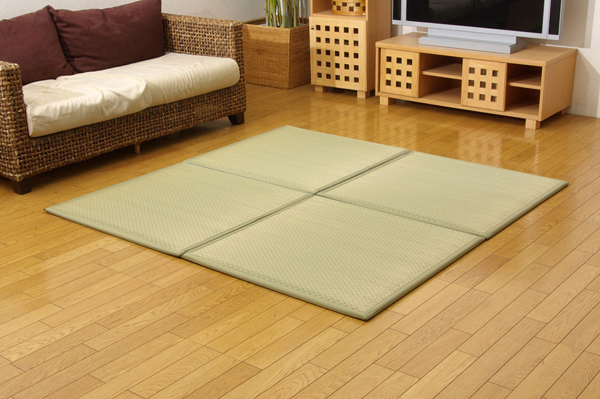 ユニット畳 『フレア』 ナチュラル 82×82×2.3cm(9枚1セット)(中材:低反発ウレタン+フェルト)