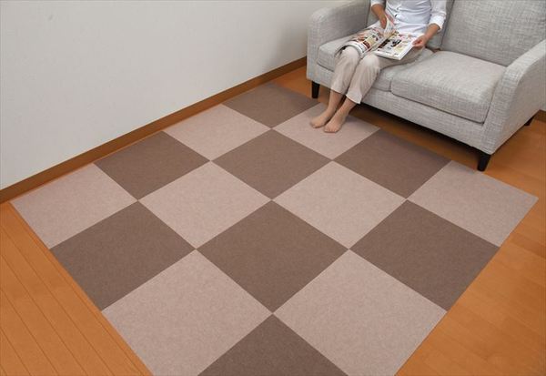 おくだけ吸着 バリアフリータイルマット45 45cm 同色48枚入 4個入 12セット グリーンの画像1
