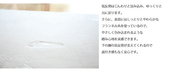 低反発高反発フランネルラグマット 190×190cm 正方形 ベージュ LM-101