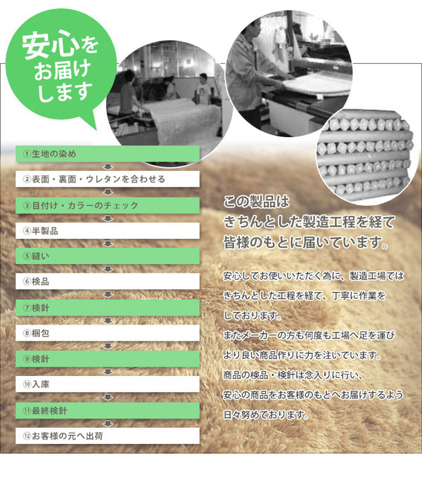 低反発高反発フランネルラグマット 190×240cm ライムグリーン LM-101