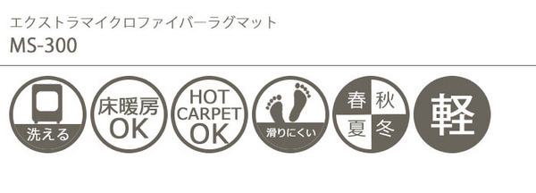 EXマイクロファイバーラグ 200×200cm 正方形 マスタードイエロー MS-300