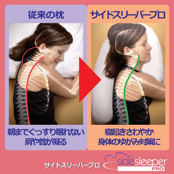 サイドスリーパープロ(枕) 専用枕カバー付き(綿100%)