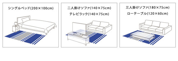 スミノエ ラグマット NEXTHOME マイナス6℃冷たいクールエコ2ラグ フレンチボーダー 130×190cm スカイブルー 日本製 【日本製】