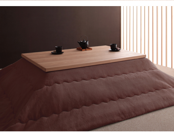 【単品】こたつテーブル 長方形(135×85cm)【CALORE】ナチュラルアッシュ 天然木アッシュ材 和モダンデザインこたつテーブル【CALORE】カローレ