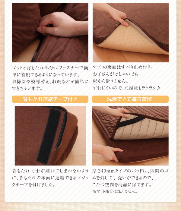 ソファー 40mm厚 ブラウン L字タイプ 小 こたつに合わせるフロアコーナーソファ
