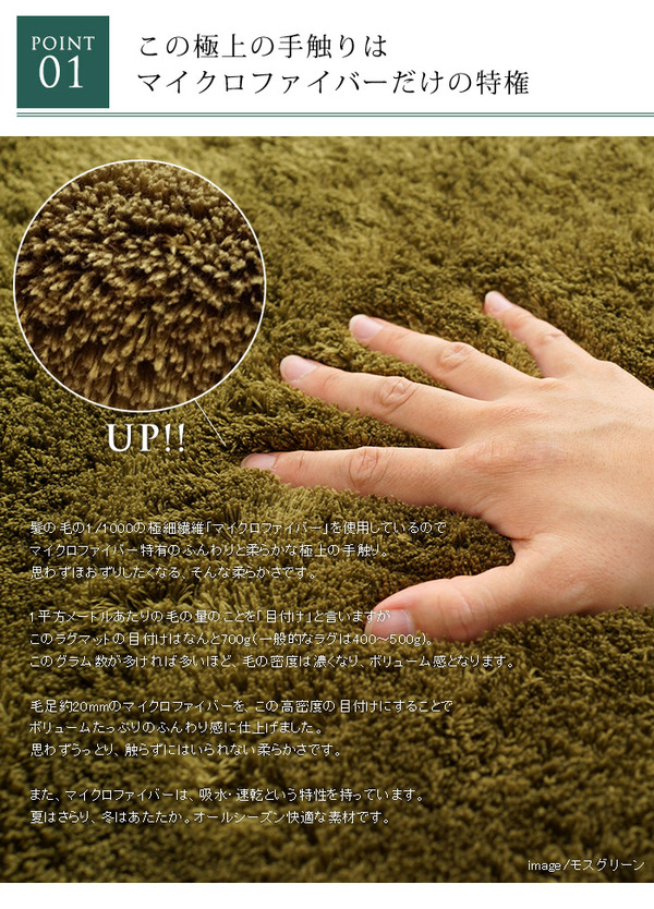 EXマイクロセレクトラグマットCM200 190×240cm (TOS) フォレスト