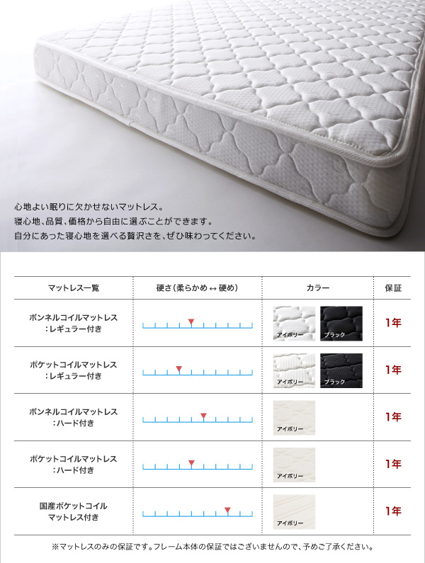 収納ベッド シングル Reffin 羊毛入りデュラテクノマットレス付き チェリーナチュラル 棚・コンセント付き収納ベッド Reffin レフィン