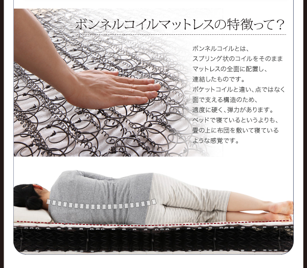 フロアベッド ワイドキング220 ALBOL 羊毛入りデュラテクノマットレス付き オークホワイト 大型モダンフロアベッド ALBOL アルボル