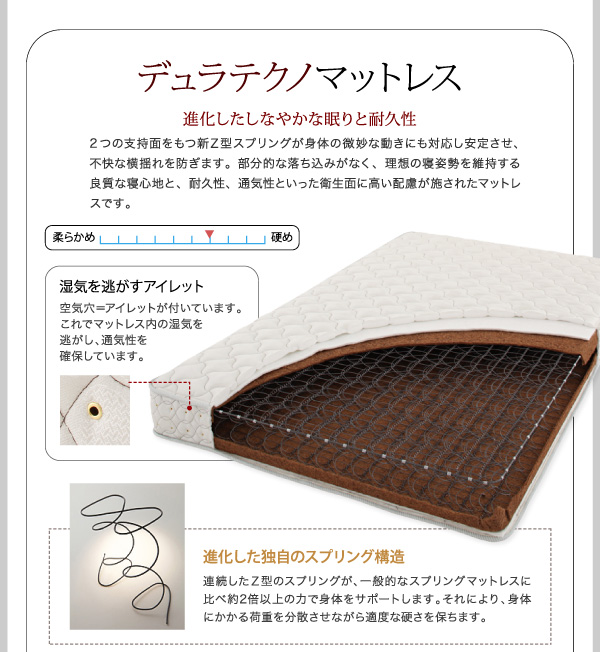 フロアベッド シングル ENTRE 羊毛入りデュラテクノマットレス付き ブラック 大型モダンフロアベッド ENTRE アントレ