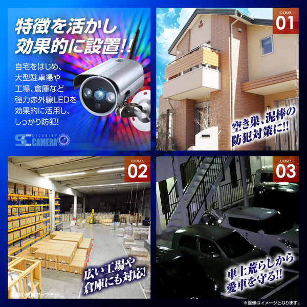 監視カメラ 防犯カメラ 屋外赤外線暗視カメラ P2P対応 強力赤外線LEDライト (OL-020) 24時間常時録画 暗視撮影 簡単設置