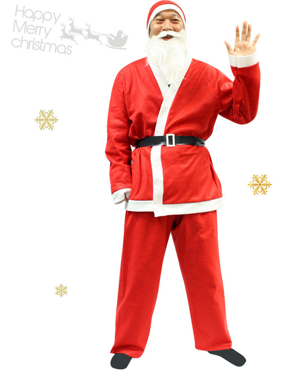【クリスマスコスプレ 衣装】P×P メンズサンタクロース サンタコスプレ男性用 5点セット
