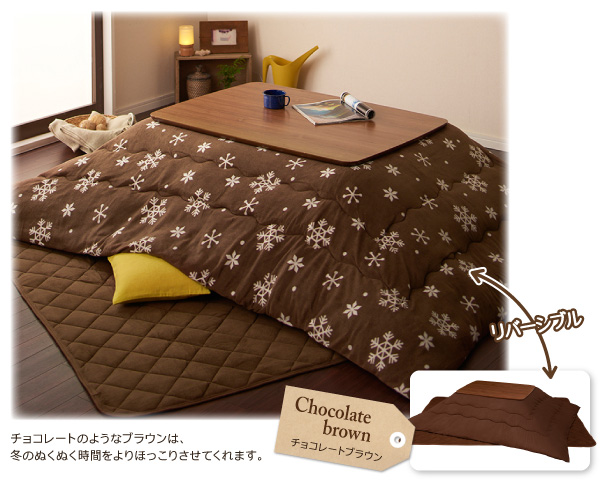 こたつ3点セット(こたつ本体+掛け布団+敷布団) 80×120cm【Lumikki DFK】雪柄/ノルディックグリーン 天然木ウォールナット材 北欧デザインこたつ【Lumikki DFK】ルミッキ ディーエフケー