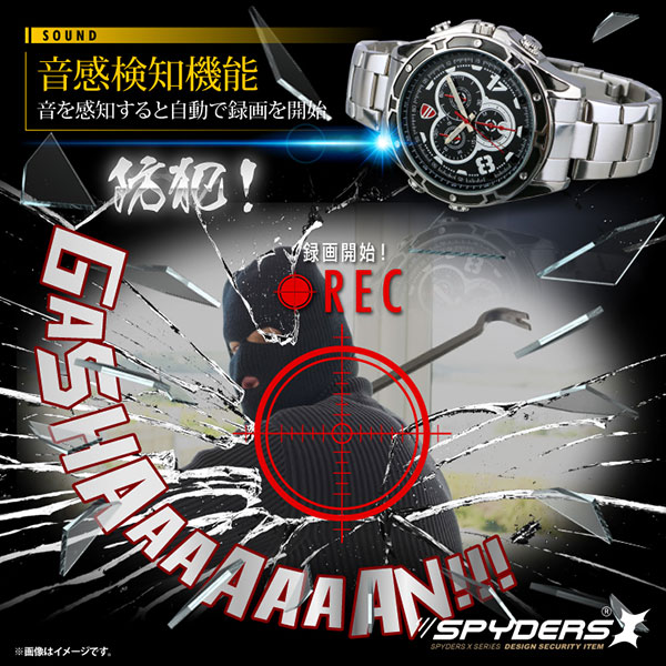 【超小型カメラ】【小型ビデオカメラ】小型ビデオカメラ 腕時計型 スパイカメラ スパイダーズX (W-704) フルハイビジョン 赤外線ライト 32GB内蔵
