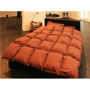 新20色羽根布団8点セット ダブル セピアブラウン