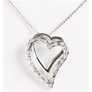 ROSSONA　ダイヤモンドコレクション　0.3ct天然ダイヤ20石ペンダント(Heart　Boxつき) Love Heart