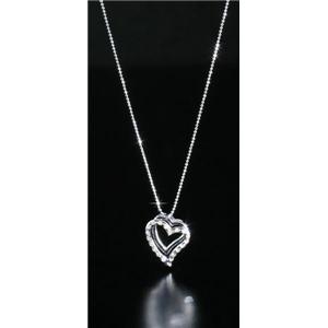 ROSSONA ダイヤモンドコレクション 0.3ct天然ダイヤ20石ペンダント(Heart Boxつき) Love Heart