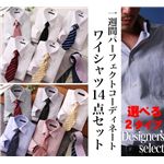 デザイナーが選んだ!1週間パーフェクトコーディネートYシャツ 14点セット ホワイト M