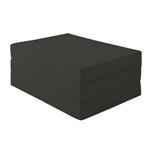【訳あり・在庫処分】マットレス ダブル 厚さ12cm サイレントブラック（仏＝ブラック） 新20色 厚さが選べるバランス三つ折りマットレス