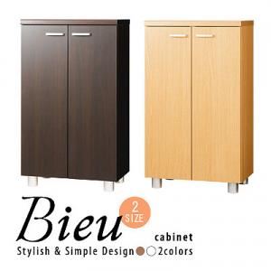 キャビネット ロータイプ ダークブラウン 【Bieu】ビュウ 多目的キャビネット