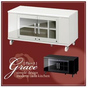 ローボード（テレビ台/テレビボード） 90cm【Grace】ホワイト ハイグロス仕上げ収納【Grace】グレース 液晶ローボード（テレビ台/テレビボード） 