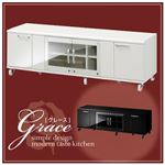 ハイグロス仕上げ収納【Grace】グレース 液晶テレビ台 150タイプ ブラック