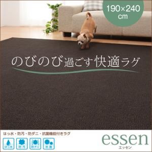 ラグマット 190×240cm【essen】ベージュ 撥水・防汚・防ダニ・抗菌機能付きラグ【essen】エッセン