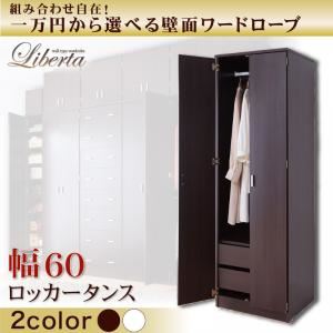 ワードローブ 幅60cm【Liberta】ダークブラウン 組み合わせ自在!一万円から選べる壁面ワードローブ【Liberta】リベルタ ロッカータンス
