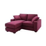 ソファー ラブサイズ【LeJOY】グレープパープル 脚：ナチュラル 【リジョイ】：20色から選べる!カバーリングコーナーカウチソファ