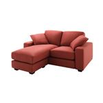 ソファー ラブサイズ【LeJOY】カッパーレッド 脚：ナチュラル 【リジョイ】：20色から選べる!カバーリングコーナーカウチソファ