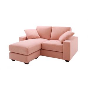 ソファー ラブサイズ【LeJOY】スウィートピンク 脚：ナチュラル 【リジョイ】：20色から選べる!カバーリングコーナーカウチソファ