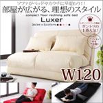 ソファーベッド 幅120cm【Luxer】ブラック コンパクトフロアリクライニングソファベッド【Luxer】リュクサー